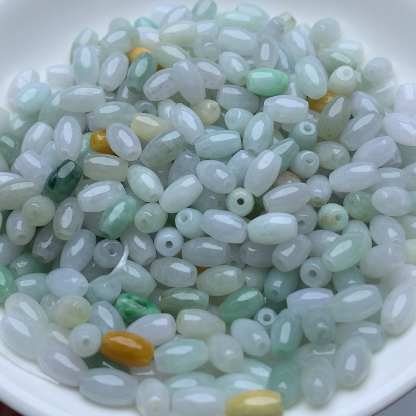 【闪购商品】未镶嵌翡翠手链卡4.6x7.4冰米珠100颗