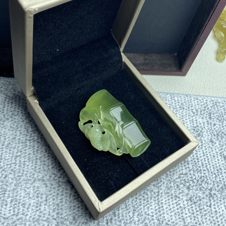 180岫玉 竹节 节节高升