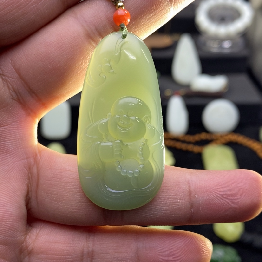 和田玉未镶嵌吊坠(不含链)