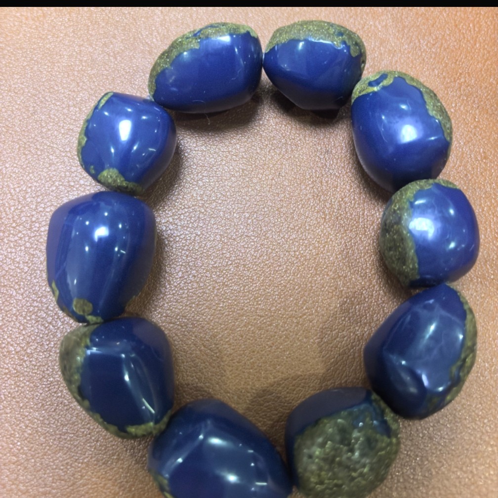 特色饰品工艺品蓝皮串