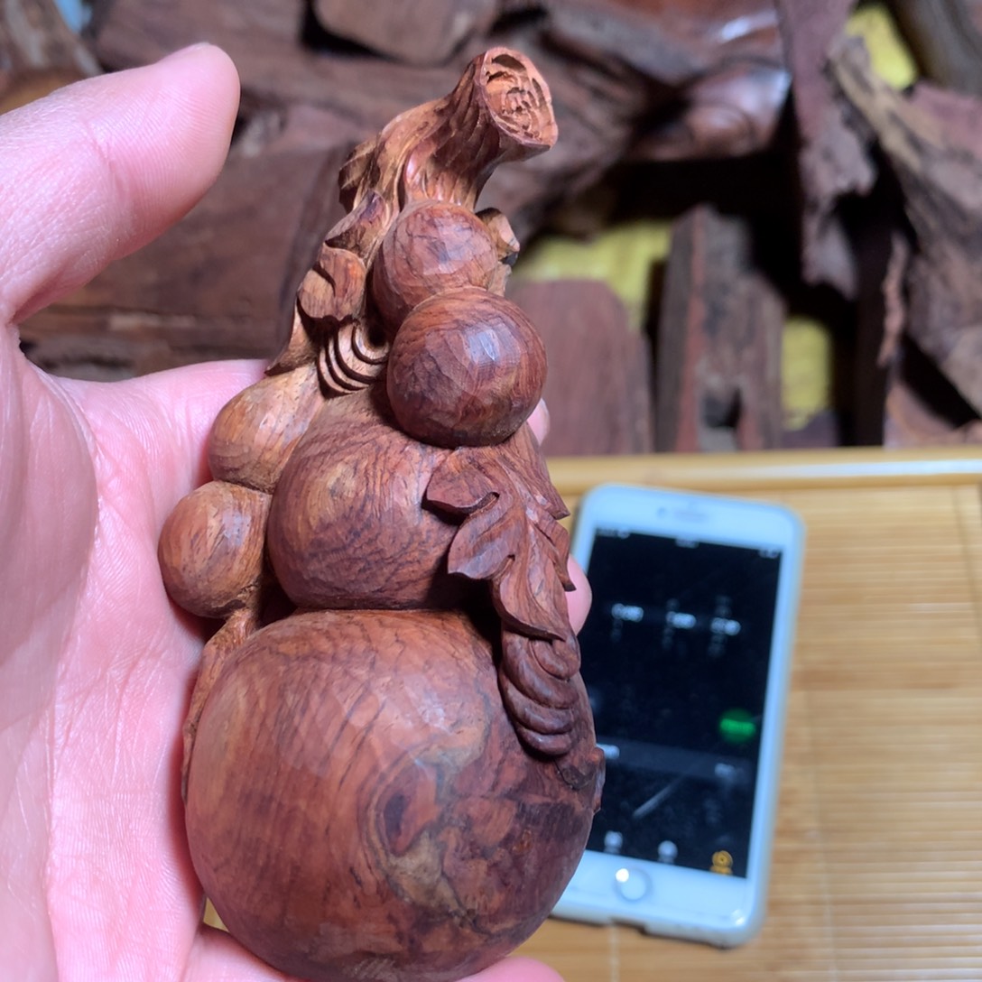 逐***葵黄花梨/降香黄檀手串回血的海南黄花梨老料