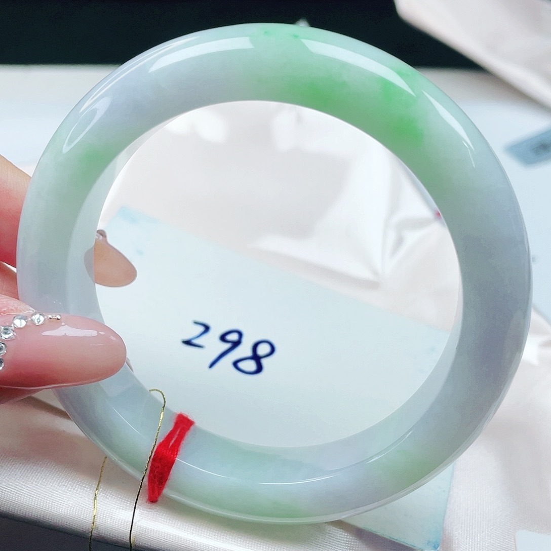 翡翠未镶嵌手镯正圈58+