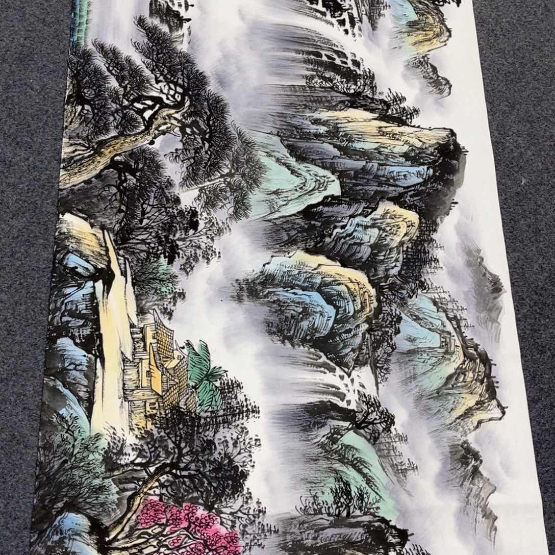 国画山水作品手绘
