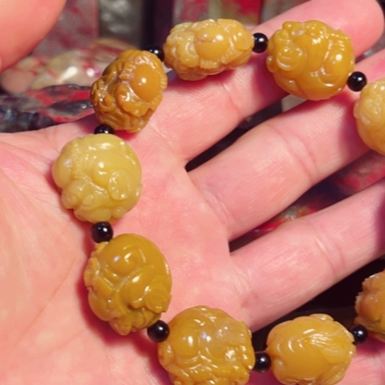 昌化石印石田黄手串