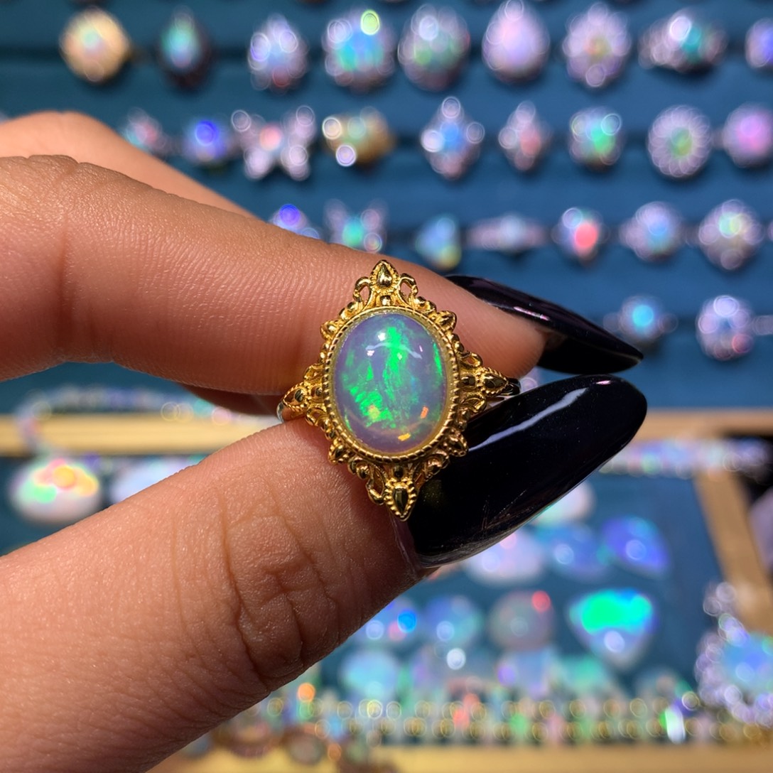 欧泊银S925镶嵌戒指款