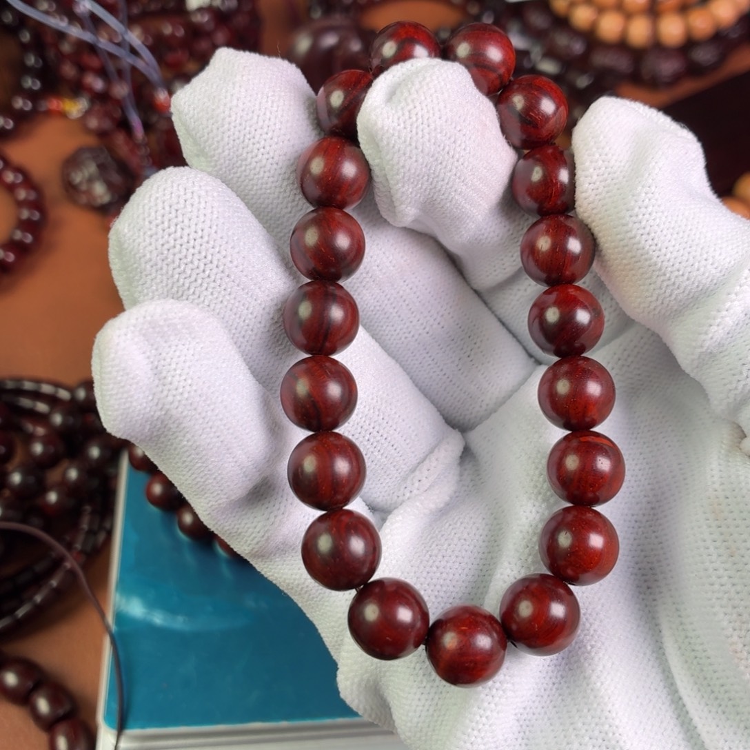 夏***至手串/手链小叶紫檀无胶无蜡10顶泥老料