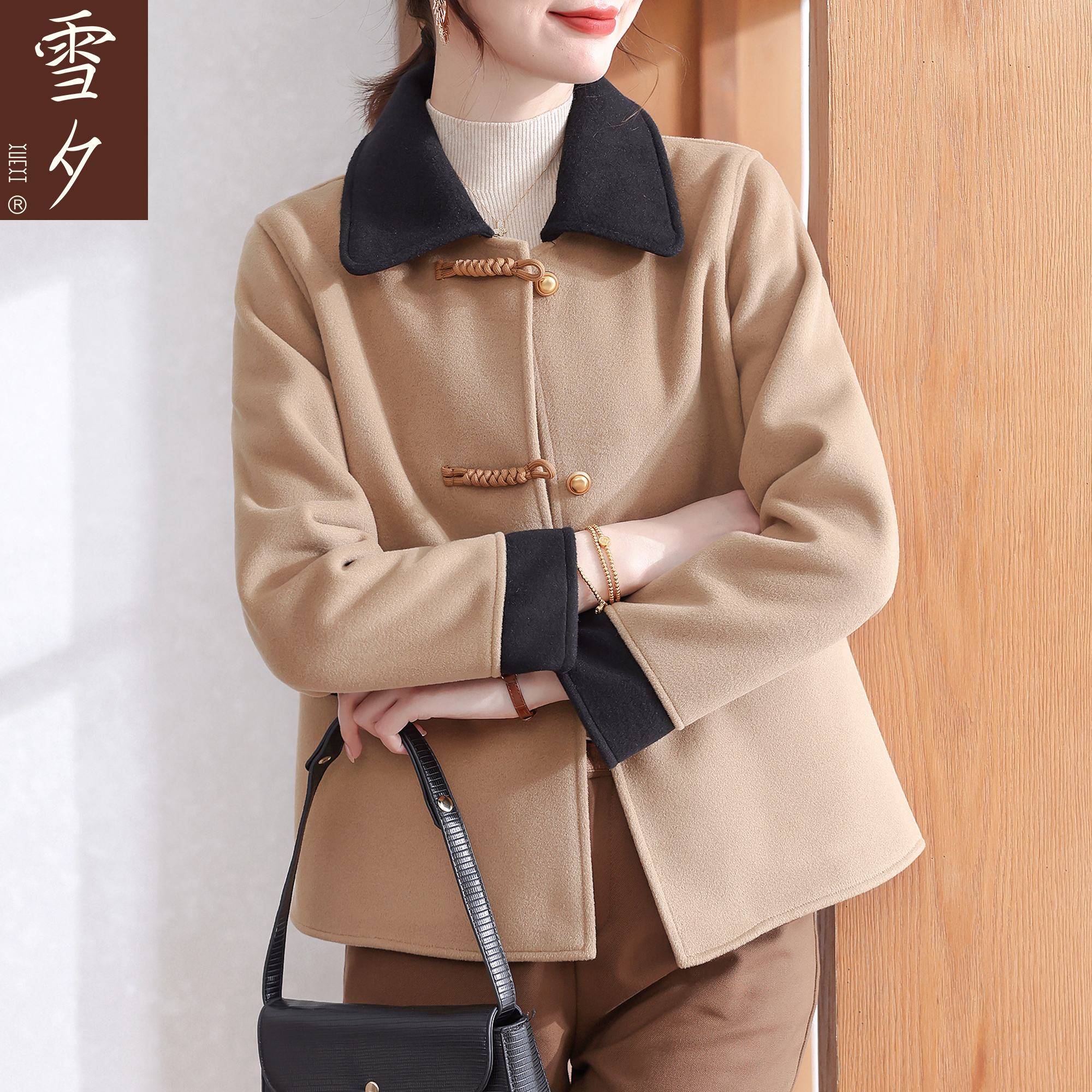 2025新款妈妈秋装外套洋气新中式毛呢50岁中老年女装秋冬呢子上衣