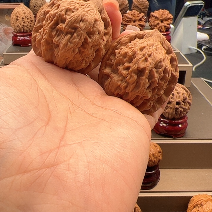 文玩核桃把件40 红狮子 z-006