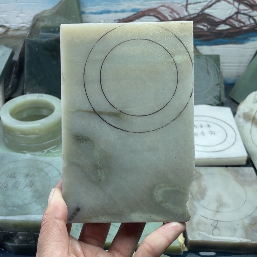 懒***么和田玉未镶嵌手镯定制手镯