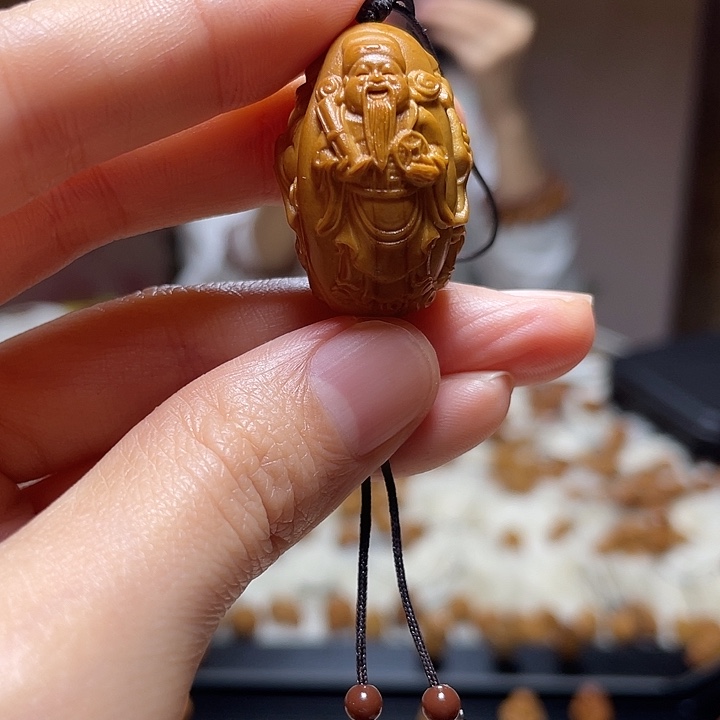 橄榄核吊坠福禄寿