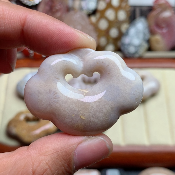 硅化珊瑚（珊瑚玉）颈饰未镶嵌