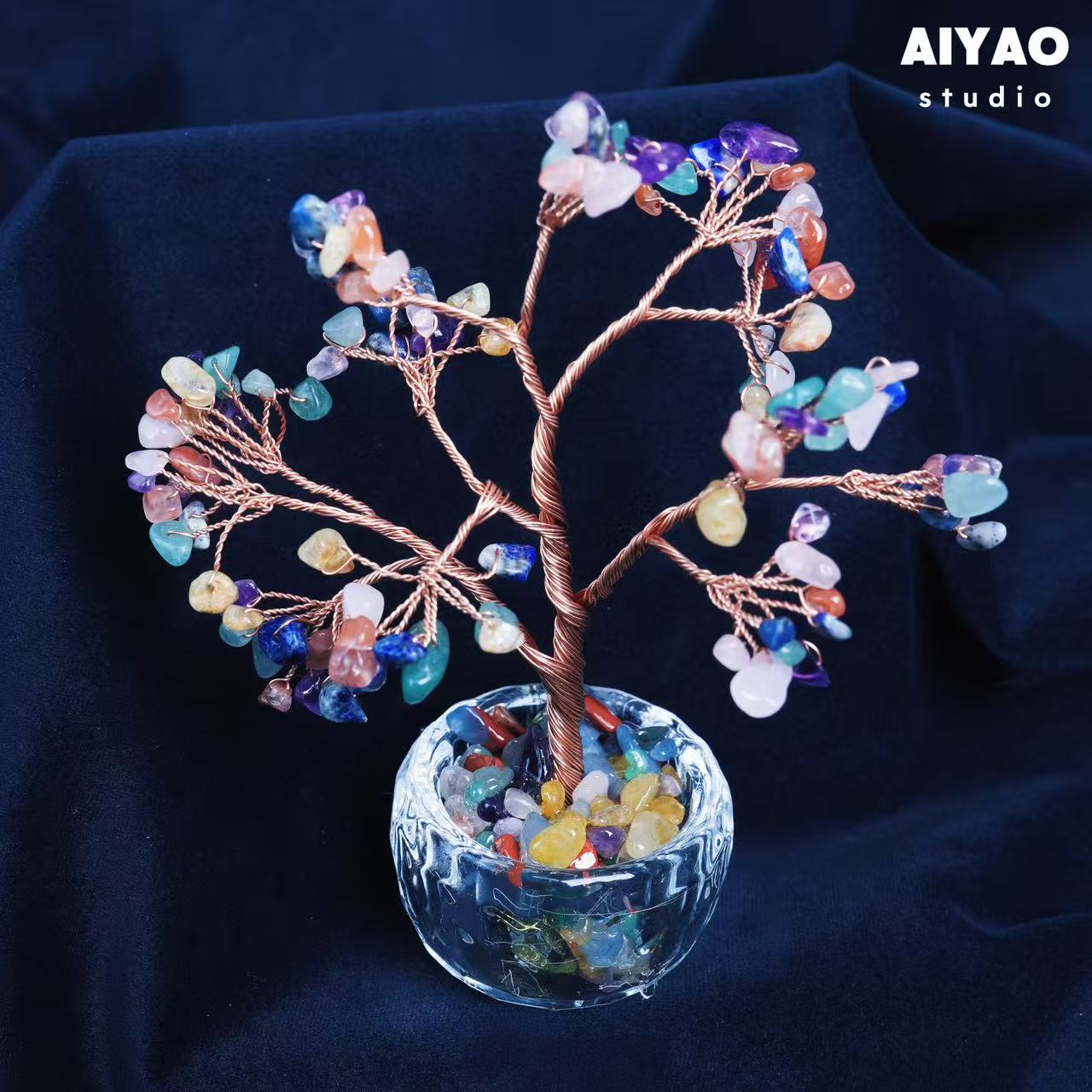 合金耳饰 【AIYAO】生钱花圣诞树A46