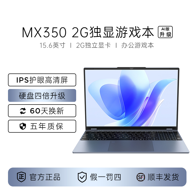 HUG新款mx350高性能独显游戏高色域设计办公学生电竞笔记本电脑