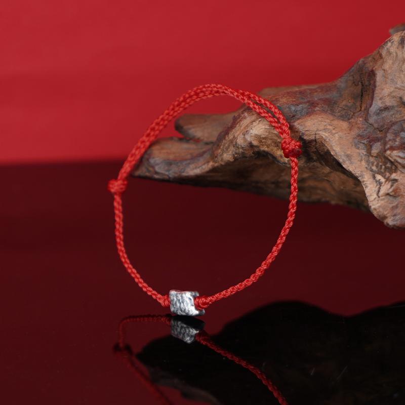 925银布艺银制品 【香掌柜11】小于等于12岁孩子的马年专属碎银红绳