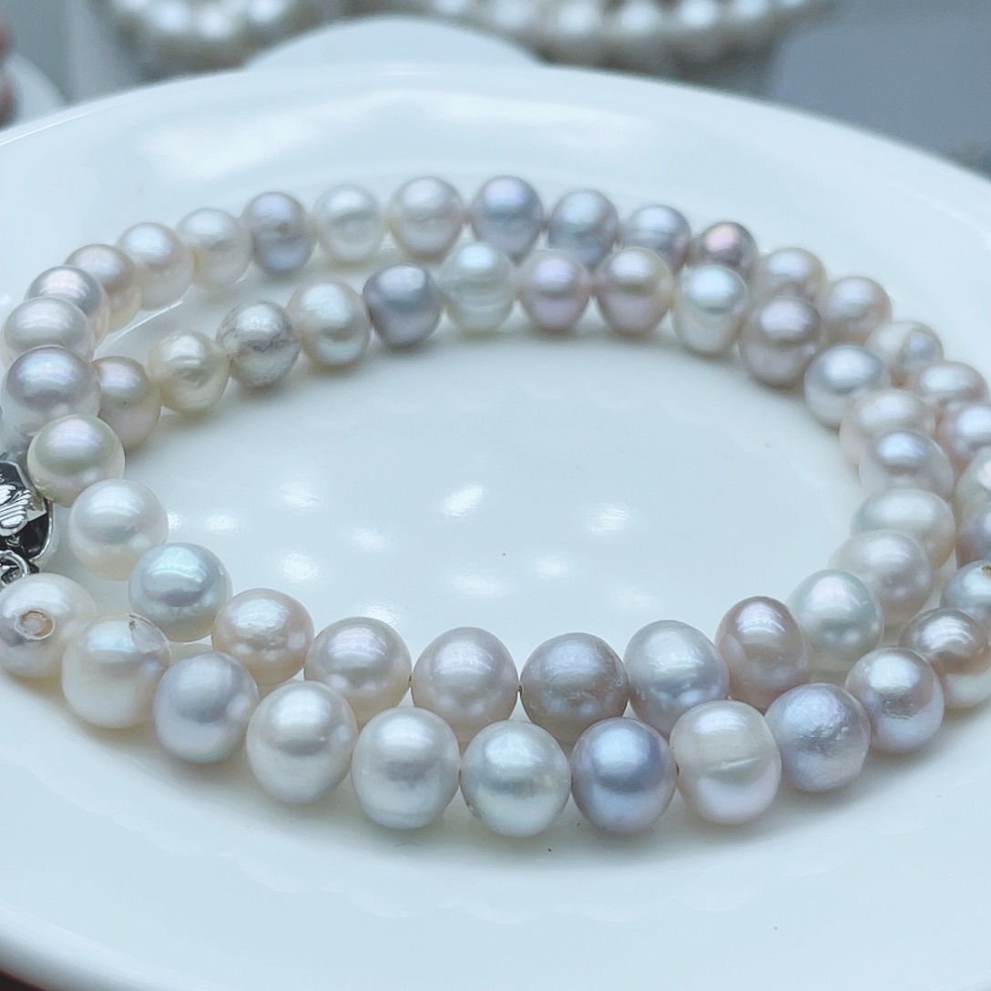 淡水珍珠颈饰钛钢