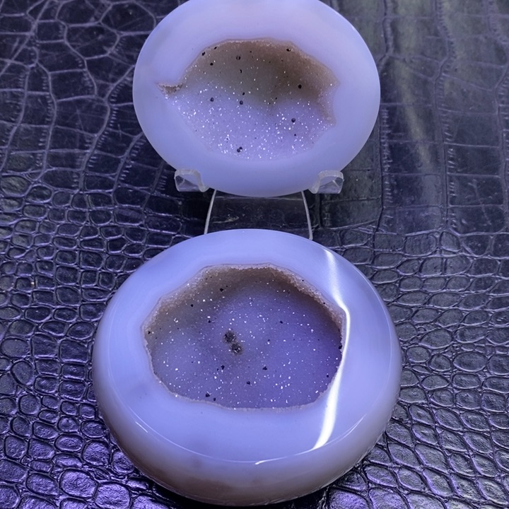未镶嵌珠宝半成品紫晶蓝啵啵盆