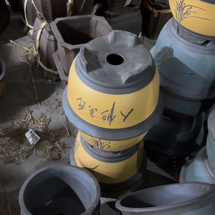 紫砂花盆100.5。   27-17黄