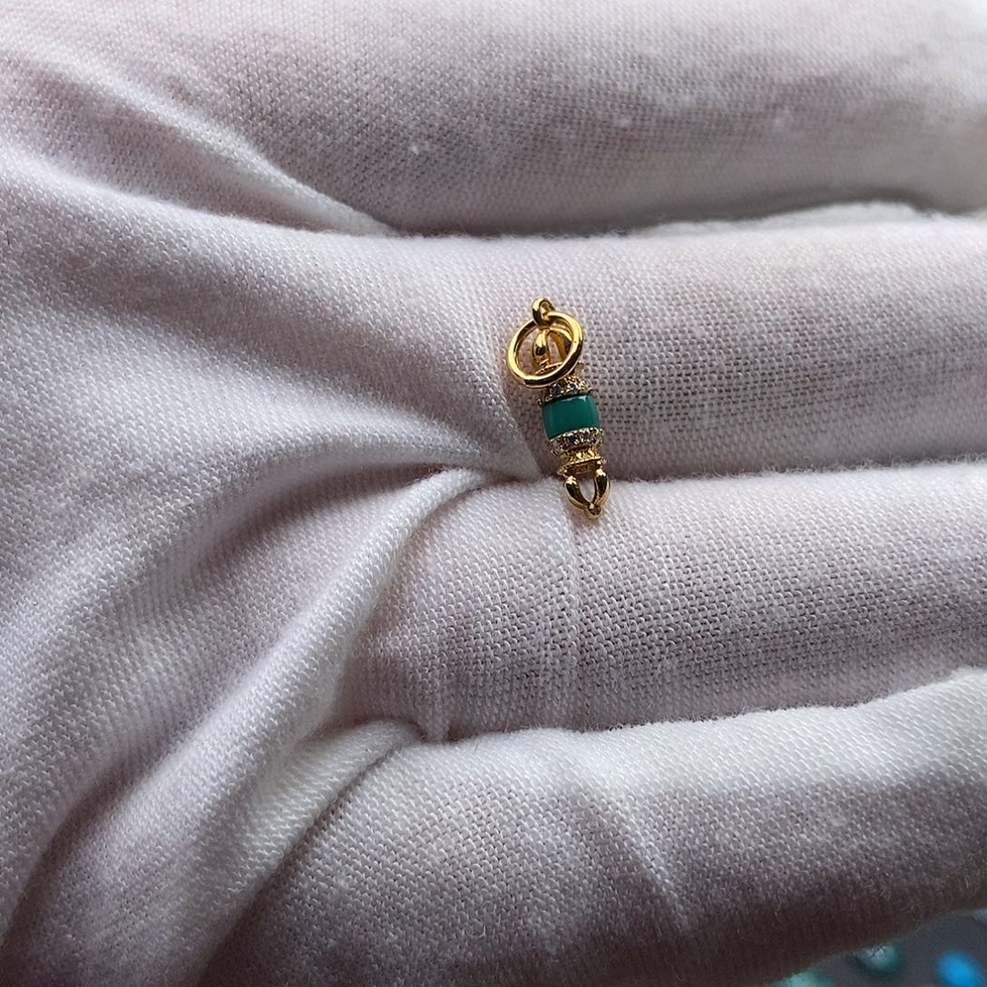 绿松石18K金镶嵌绿松石配饰h