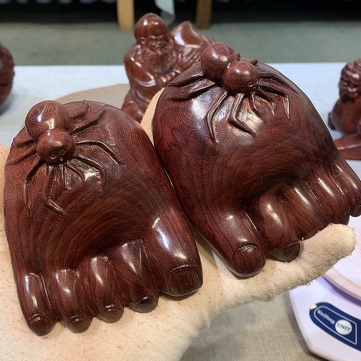 降香黄檀精品手把件一对