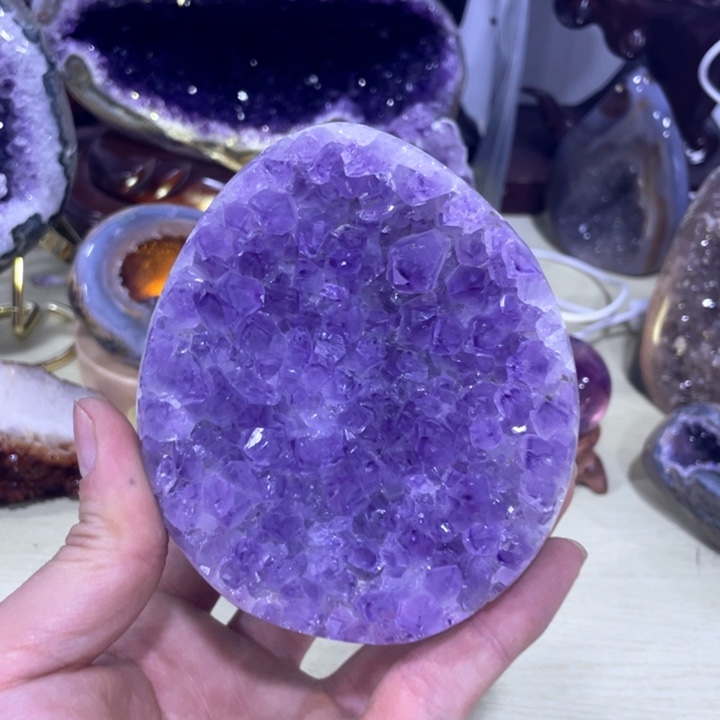恐龙蛋未镶嵌紫晶