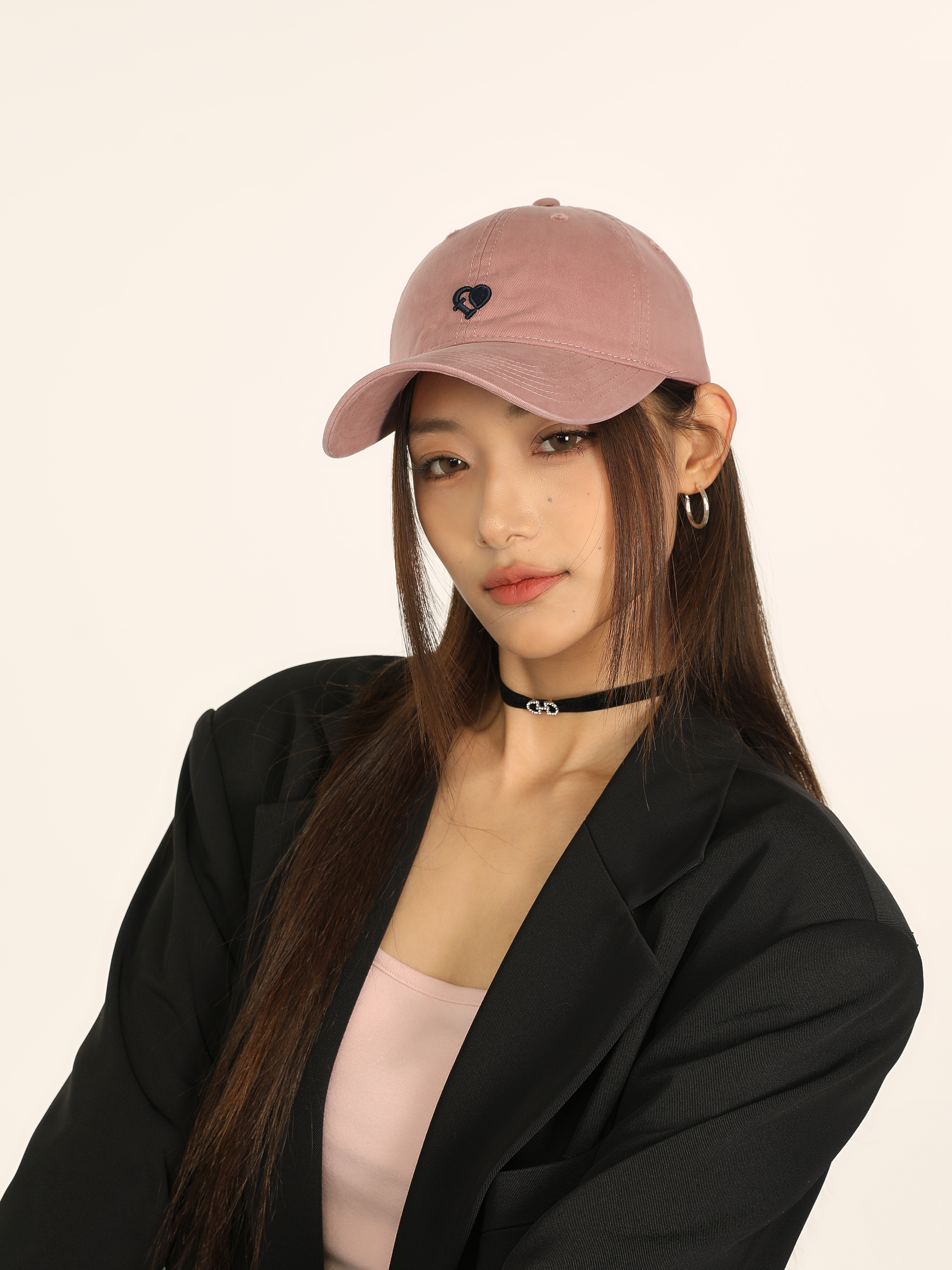 【爱心标】可爱爱心软顶棒球帽大头围帽子韩版百搭刺绣休闲时尚潮流