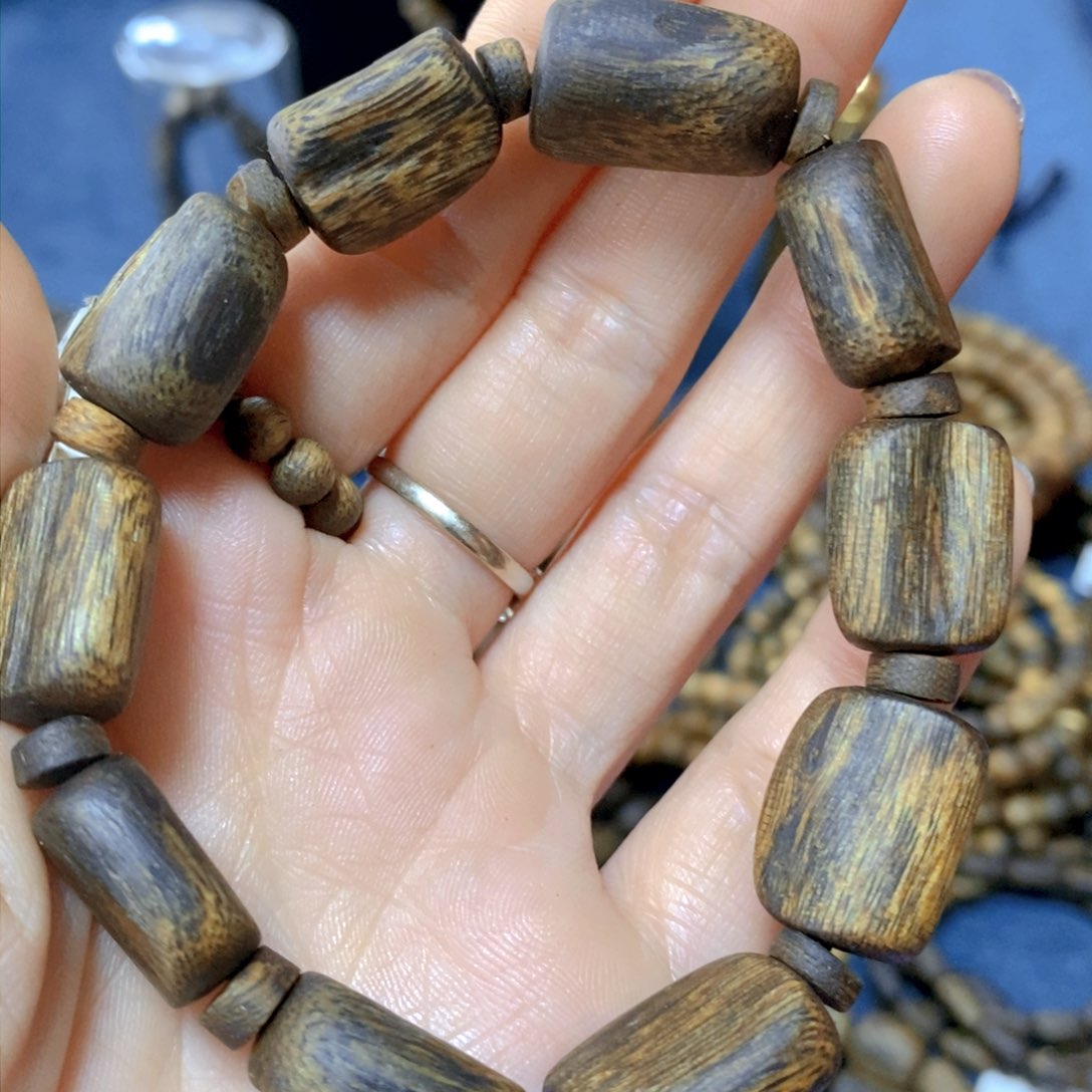 沉香手串油叶子卡1.2-13克多样性发货一条