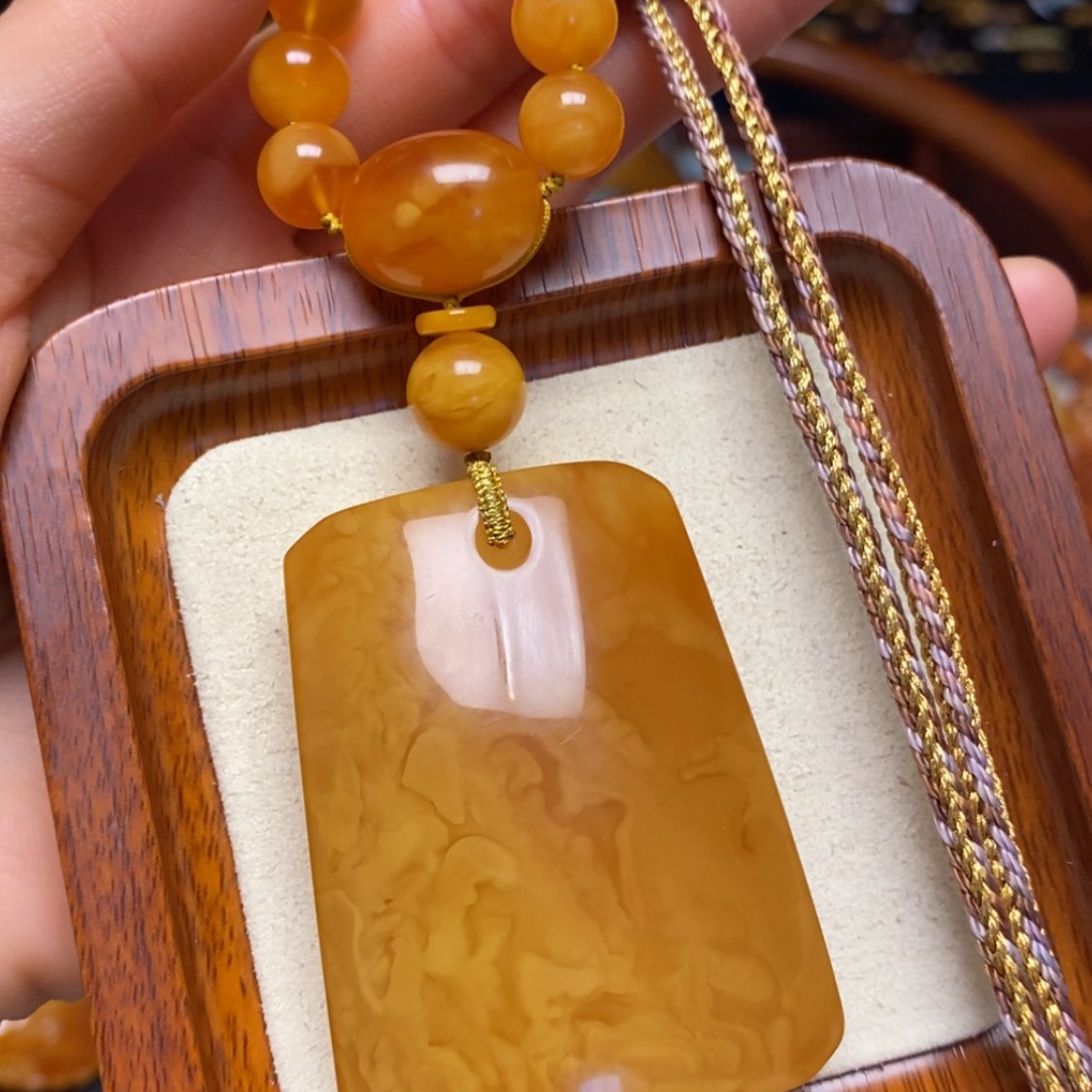 【闪购商品】蜜蜡颈饰未镶嵌项链