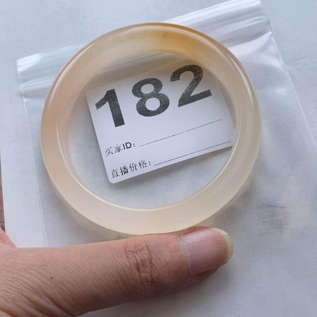 石英质玉（黄龙玉）手镯未镶嵌源**圆182手镯62圈口