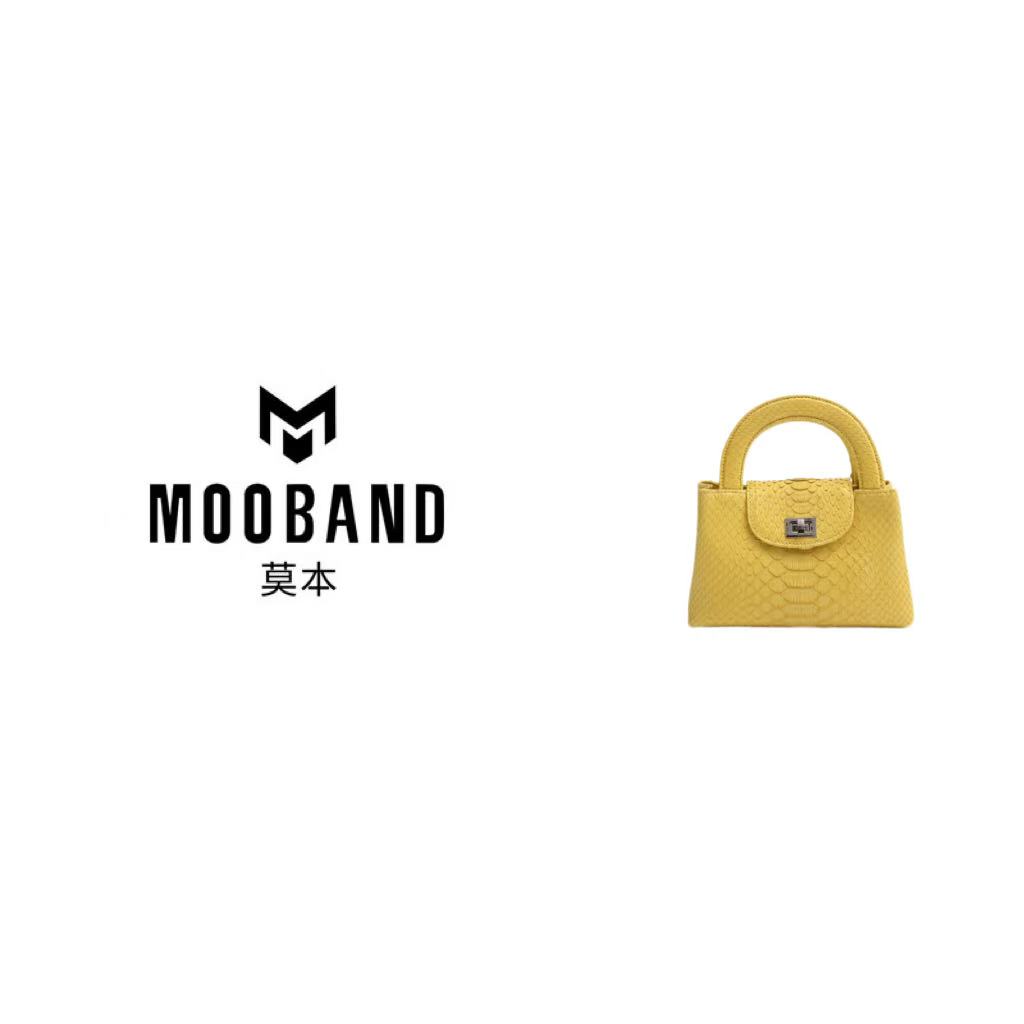 MOOBAND  2025上新蟒皮链条包包女士真皮斜挎包3431S