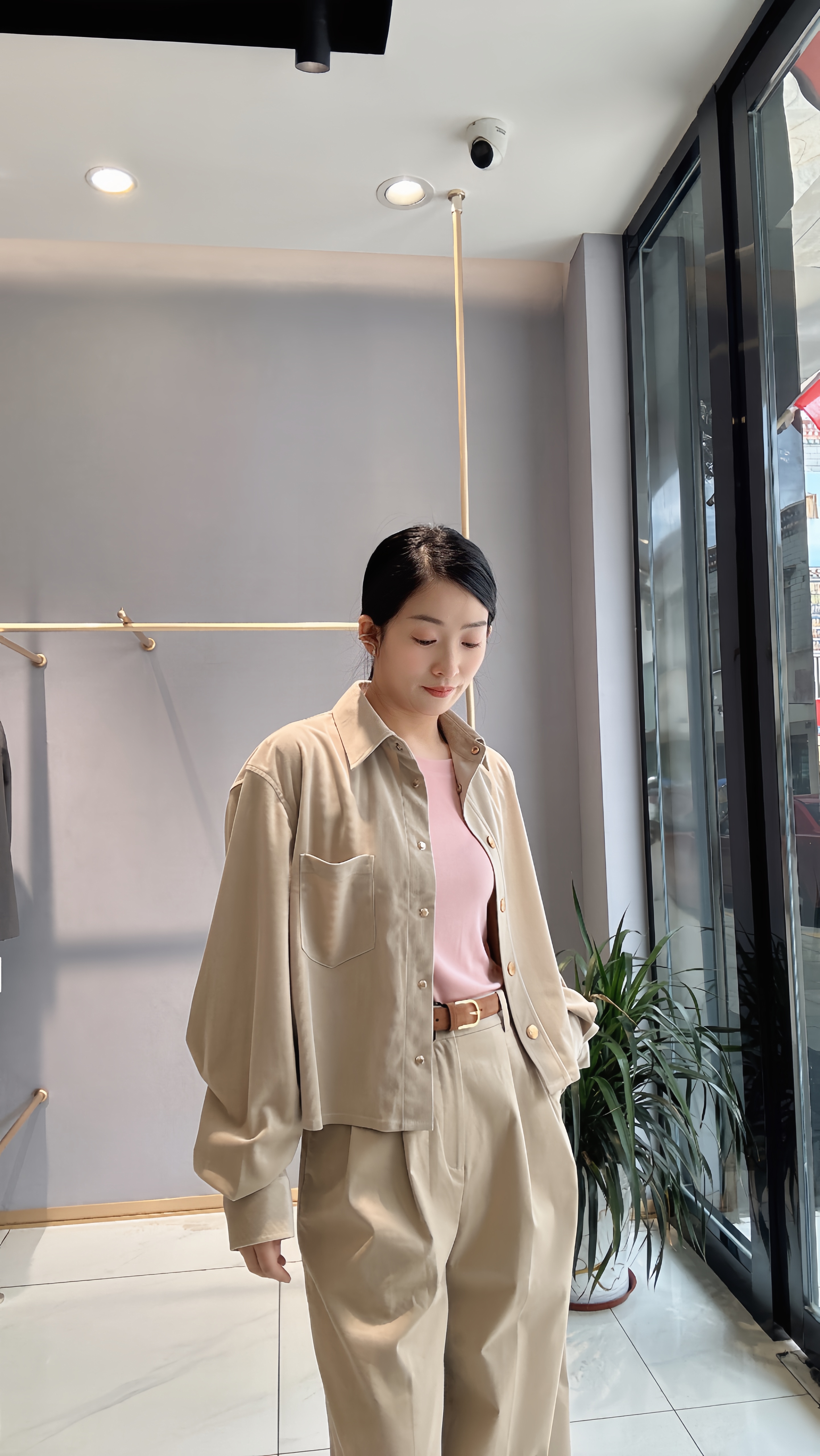 易缔媤/短款衬衫外套D33048