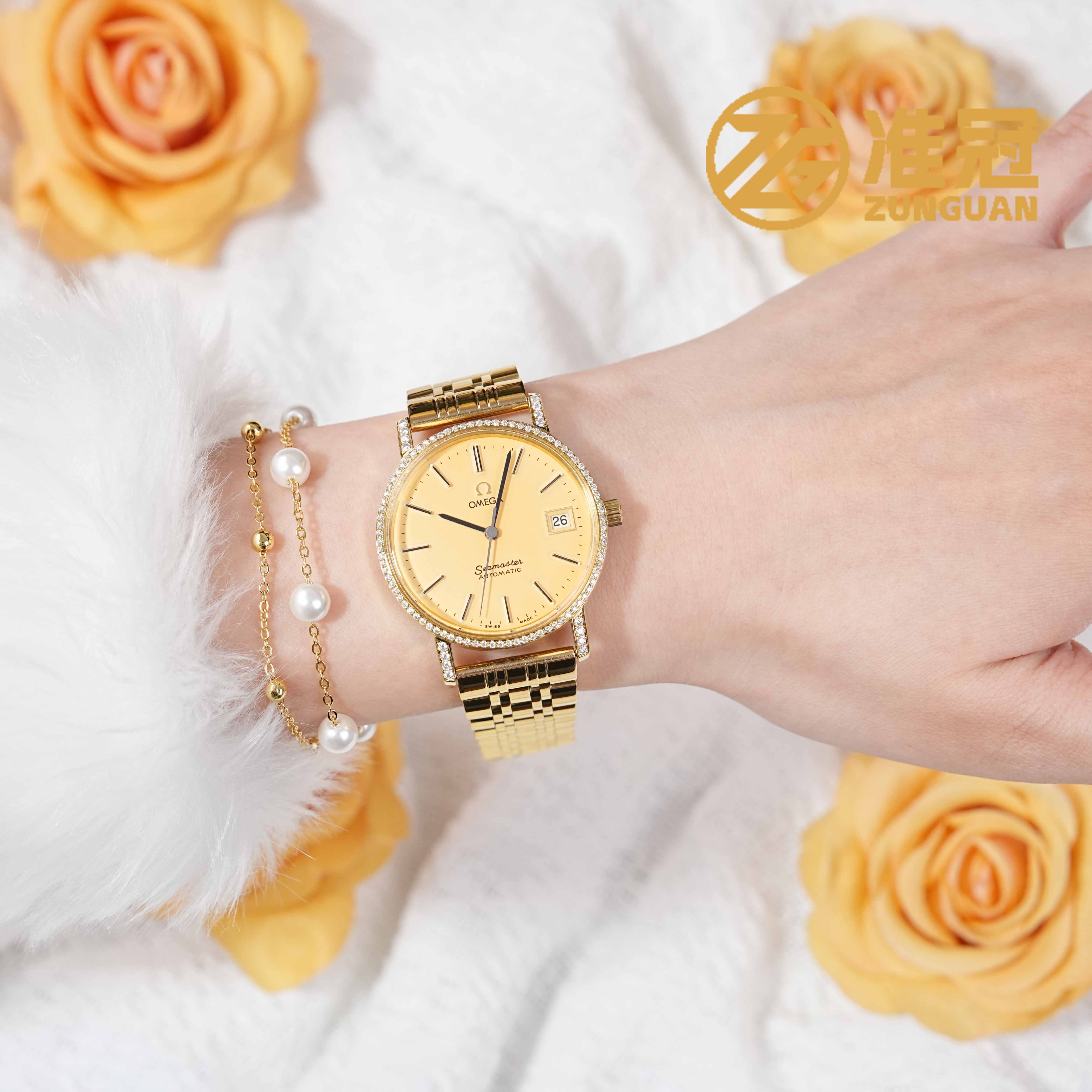 95新 Omega/欧米茄 35mm自动机械YL3823海马瑞士名表