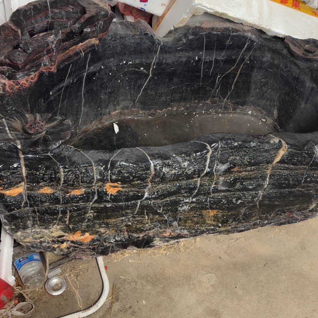 石头5****7灵璧石花盆 天然外形