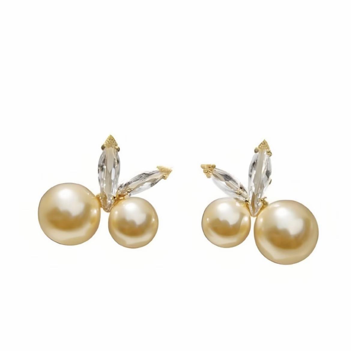 铜合金仿珍珠耳饰 【荷露清圆】FEIFEI 设计款百搭耳饰~A111