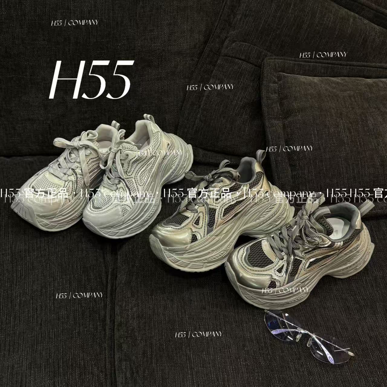 H55-叠叠乐｜超轻量重工巴黎机能风增高老爹鞋17-2812-Q