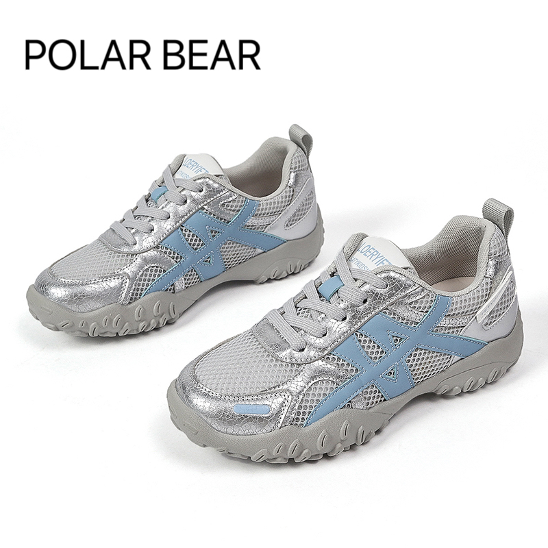 软底德迅鞋女2025春新款复古百搭网面休闲运动鞋369-1