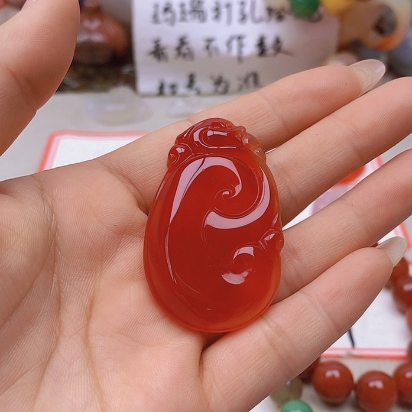 【闪购商品】未镶嵌玛瑙/玉髓珠宝半成品清**心