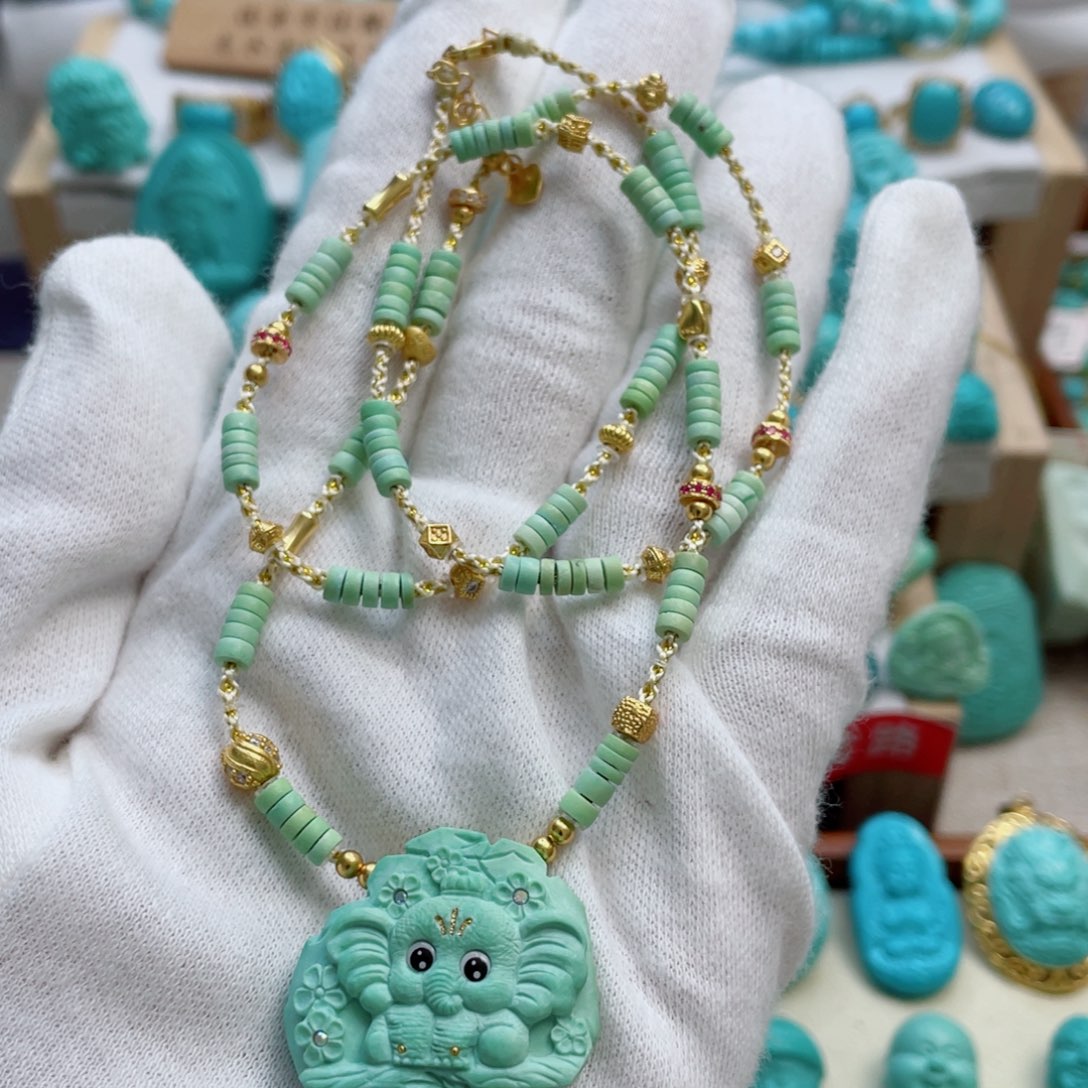 绿松石珠宝奇石未镶嵌