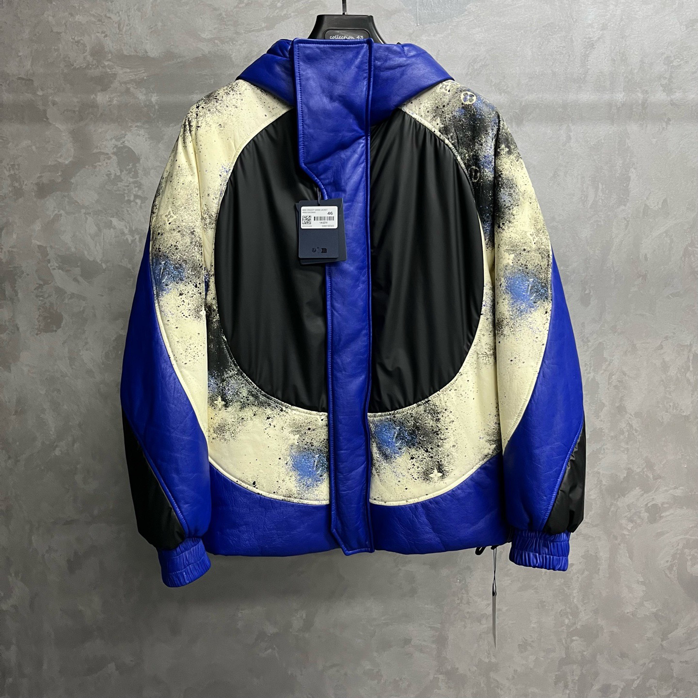 未使用 LouisVuitton/路易威登 蓝色多色抽绳松紧长袖棉服46