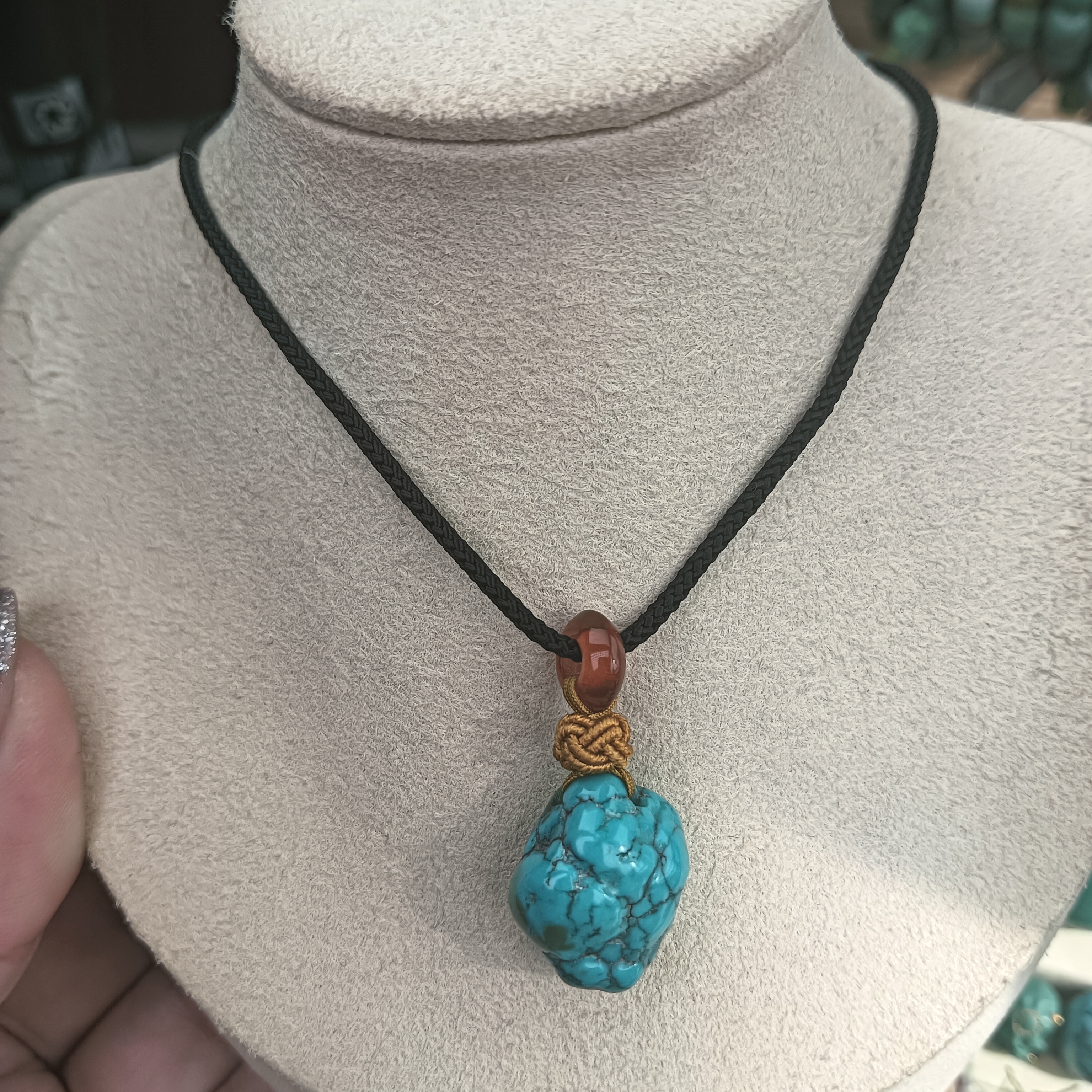 天然原矿绿松石配珠