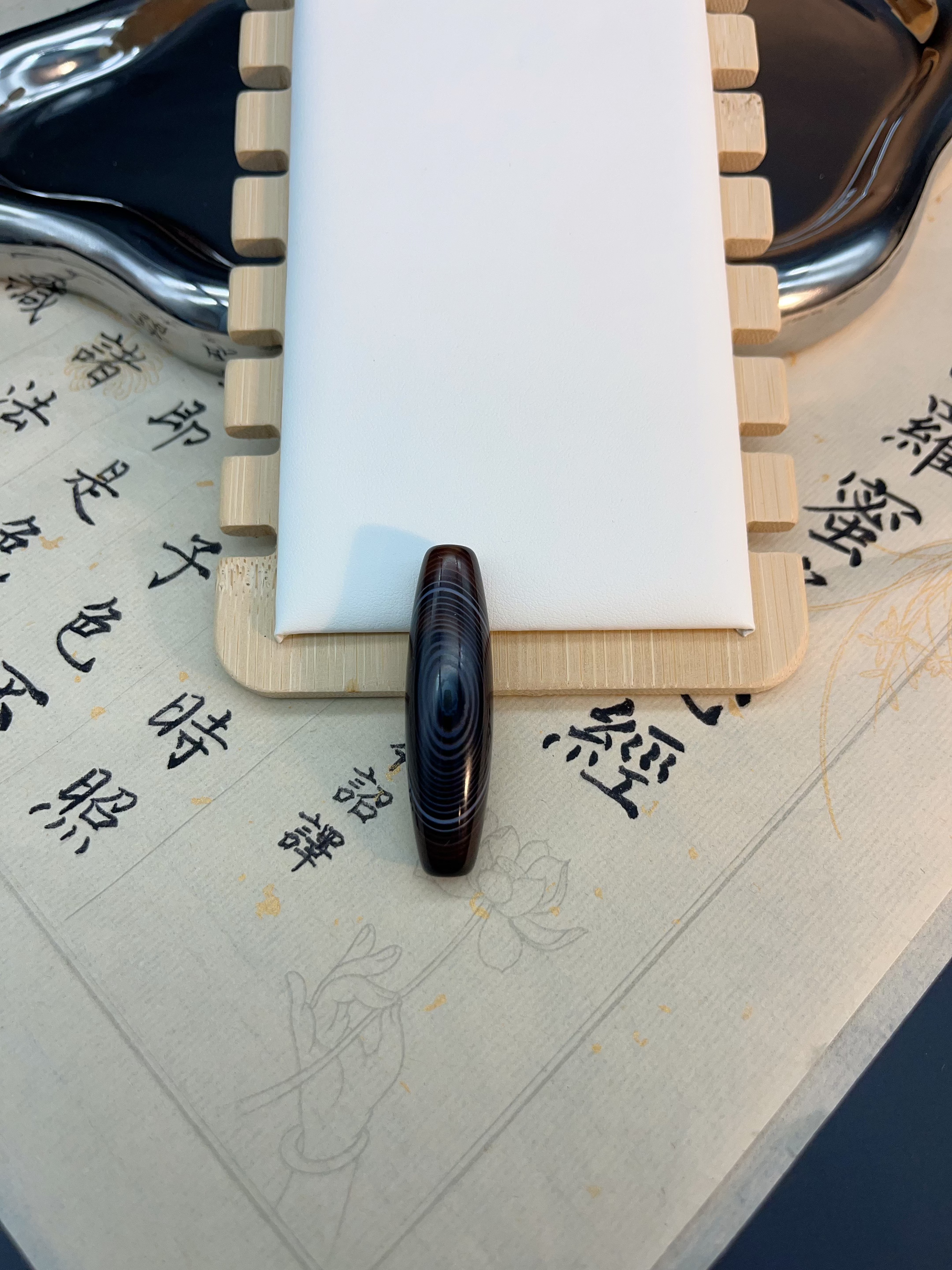 藏式蓝沁满丝满沁缠丝凤眼特色玛瑙