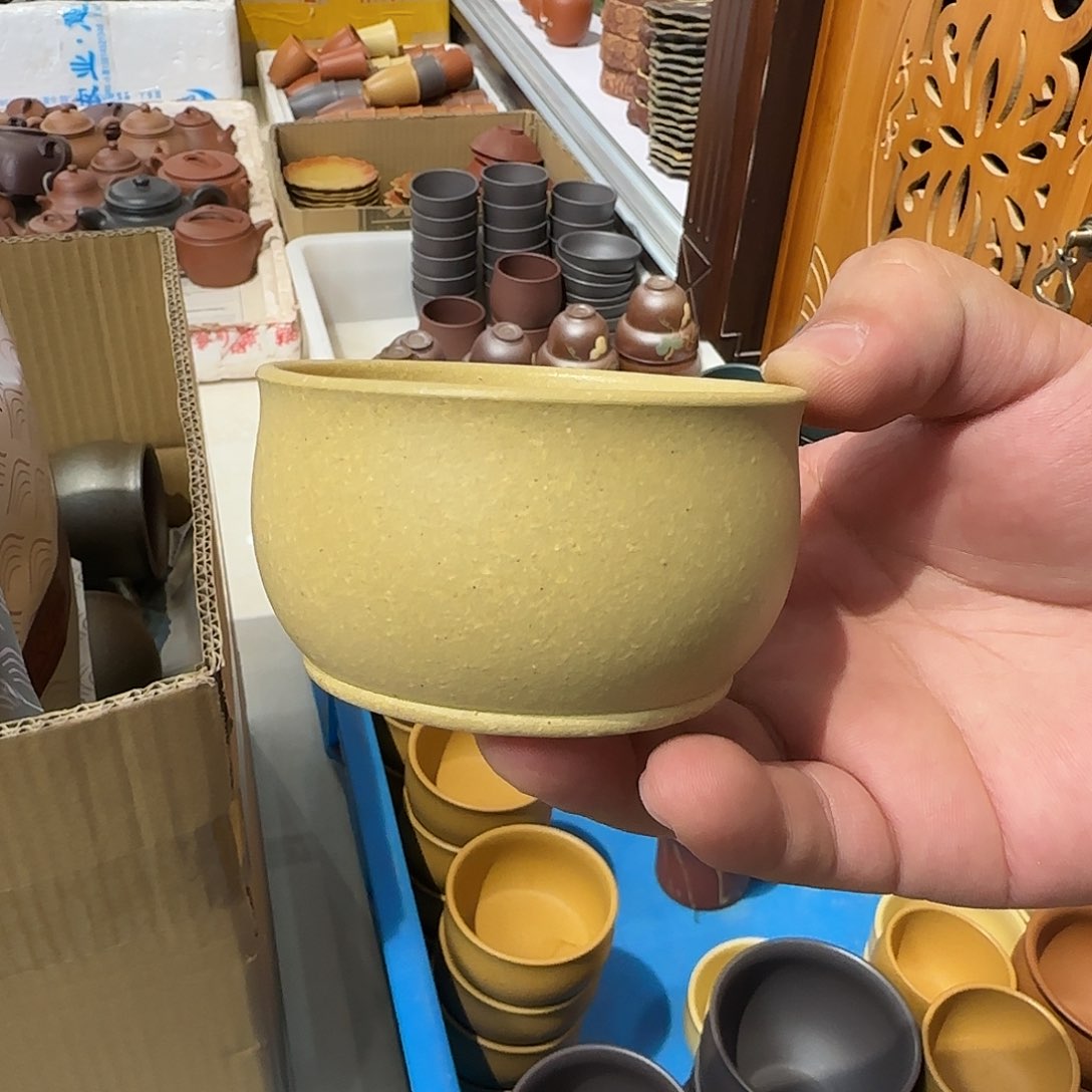 紫砂茶壶大口杯本绿