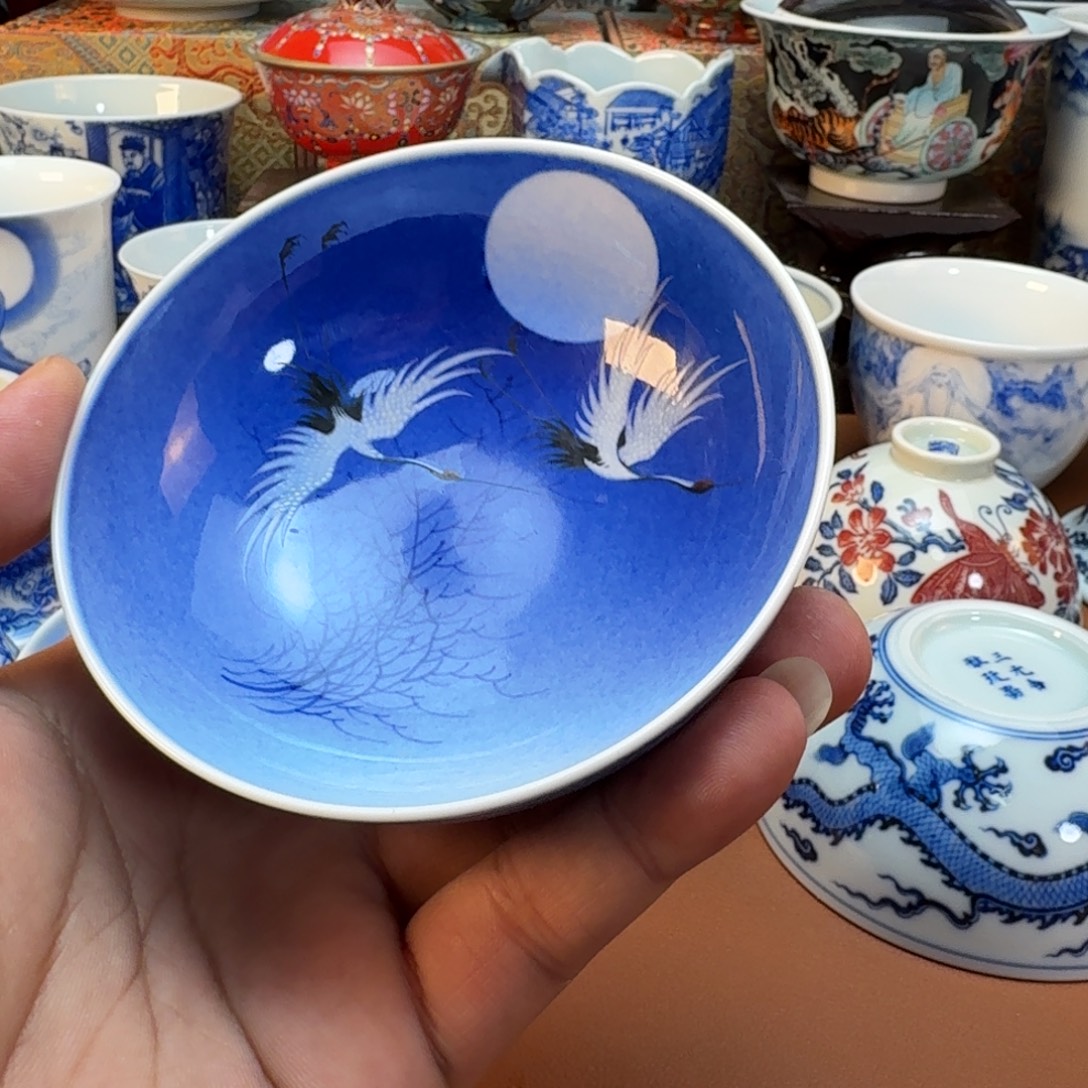 转***你陶杯子景德镇全手工手工手绘瓷器