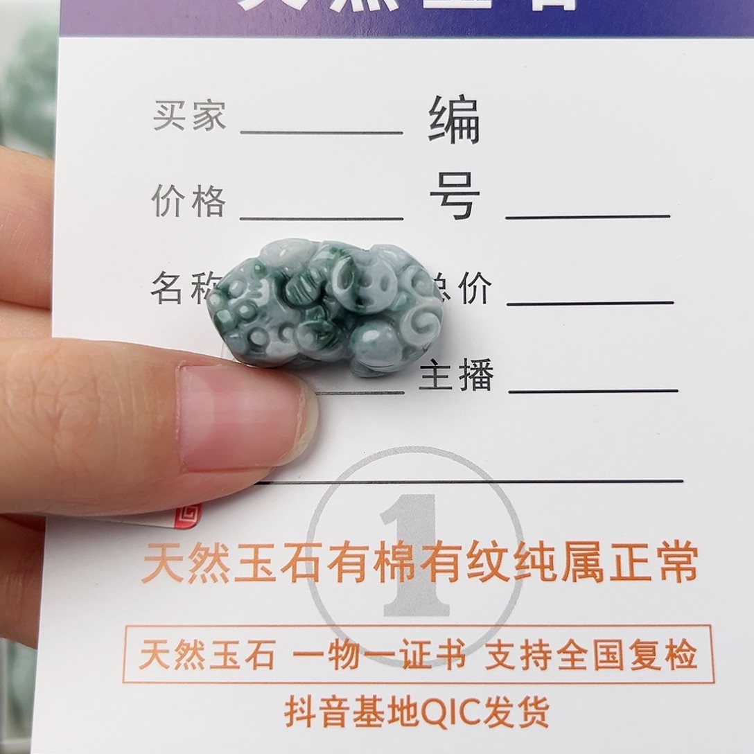 翡翠颈饰未镶嵌貔貅