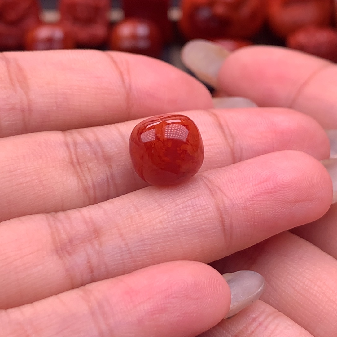 南红玛瑙南红川料原矿老型单珠11.5mm未镶嵌