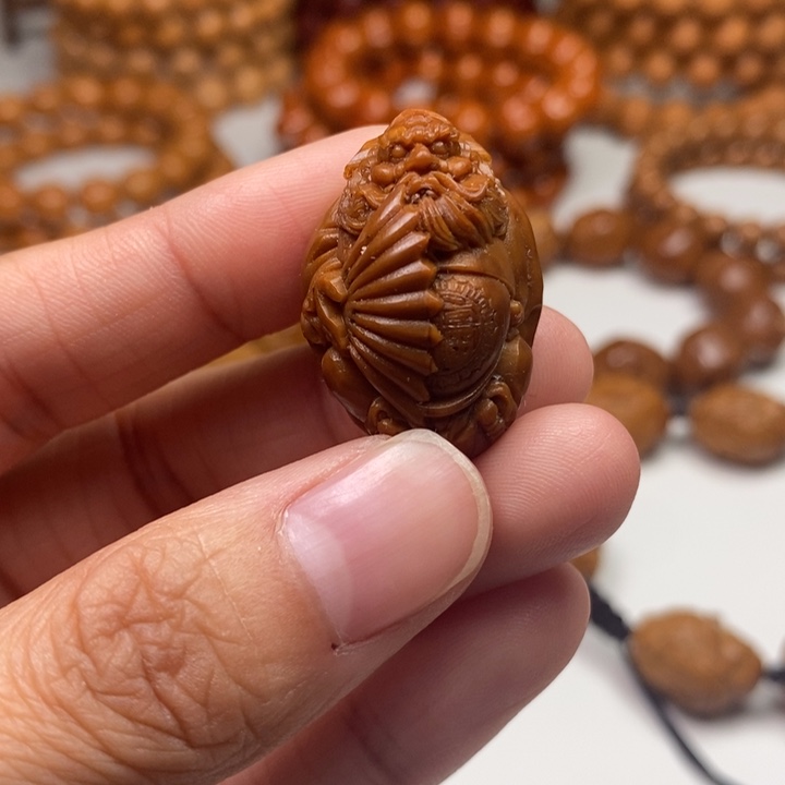 橄榄核吊坠玉华钟馗