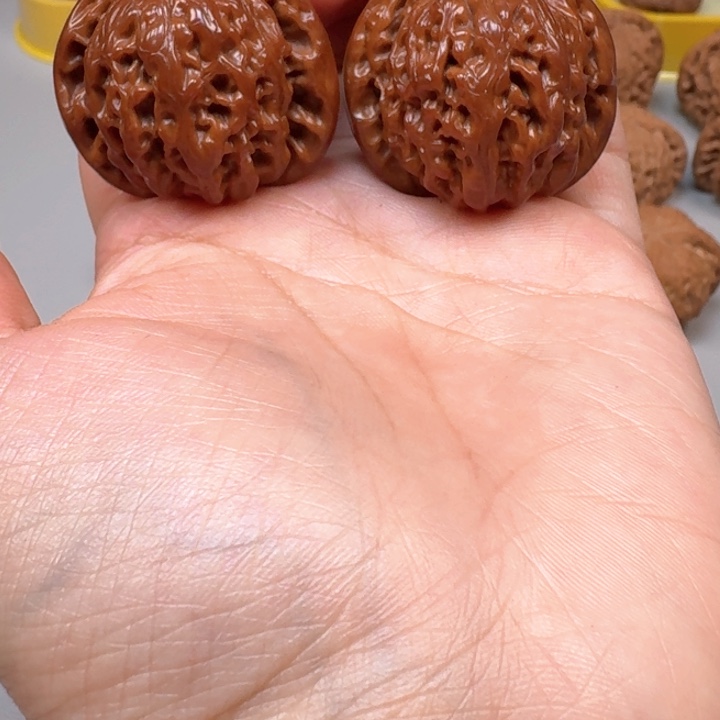 文玩核桃把件36磨盘