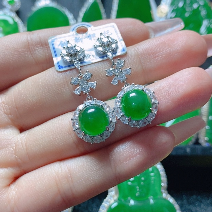 翡翠颈饰银S925镶嵌