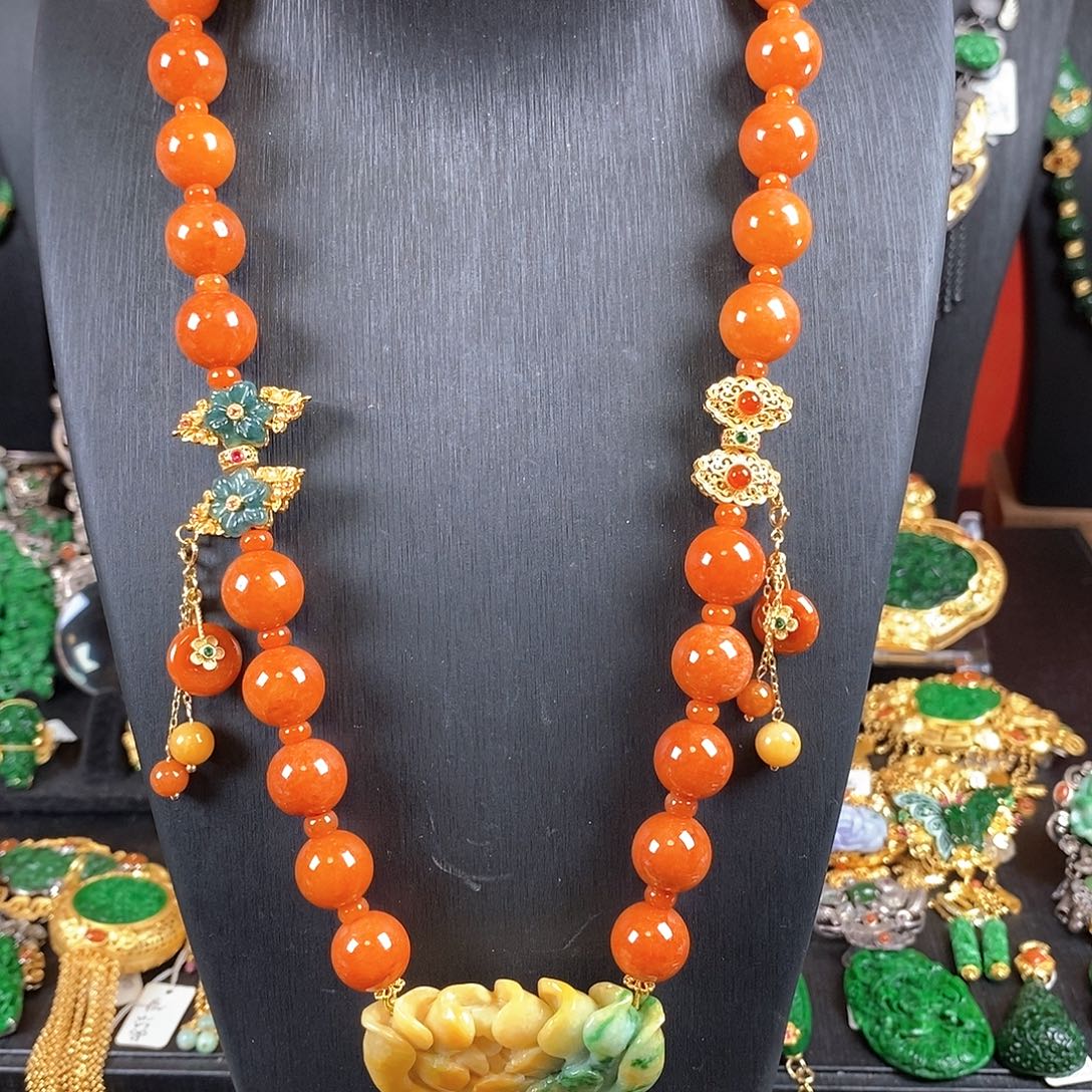 花岗石铁合金项链