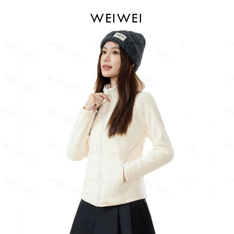 2025冬季保暖蓄热90白鸭绒羽绒立领小蛮腰外套上衣