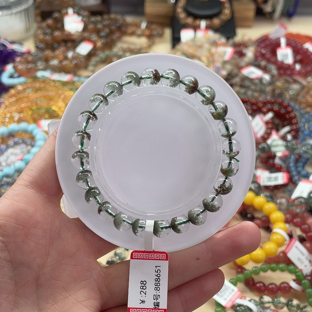 水晶手链未镶嵌绿幽灵7.8mm